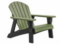 Adirondack tuinstoel 98 x 78 x 92 cm kunststof groen zwart - buitenstoel met brede armleuningen