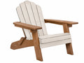 Adirondack tuinstoel 85 x 75 x 95 cm hout bruin crème - relaxstoel met brede armleuningen