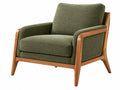 Fauteuil 78 x 82 x 90 cm groen textiel en hout - retro woonkamerstoel